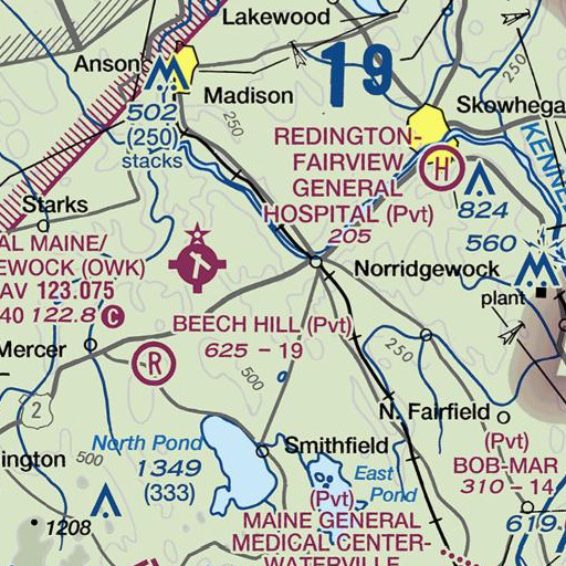 FAA VFR chart of Riverview Memorial School, ME