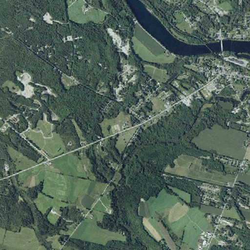 Aerial imagery of Riverview Memorial School, ME
