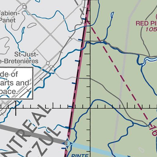 FAA VFR chart of Sainte Juste Checkpoint, ME