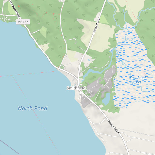 OpenStreetMap map of Smithfield Post Office, ME