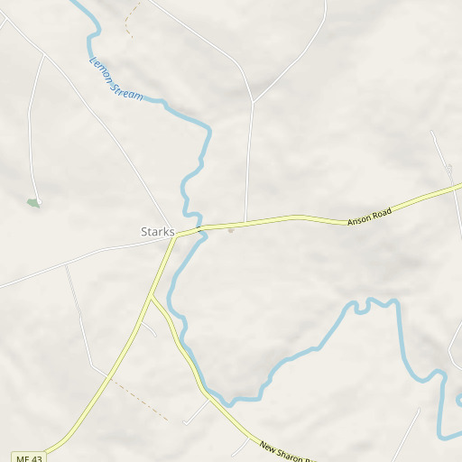 OpenStreetMap map of Starks Elementary School (historical), ME