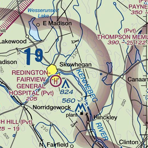 FAA VFR chart of Two Rivers Campground, ME