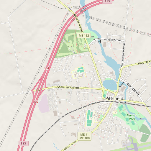 OpenStreetMap map of Vickery School, ME