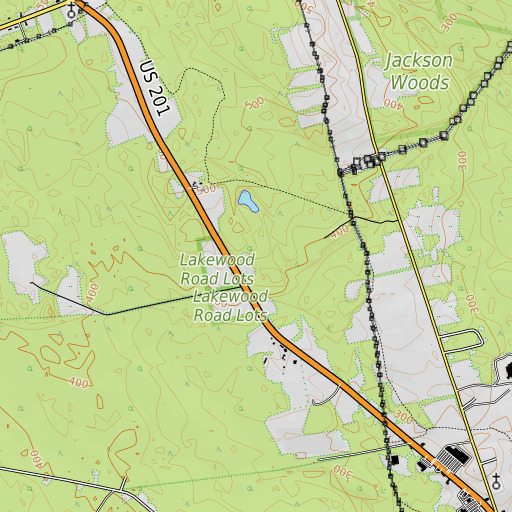 OpenTopoMap map of Yonder Hill Campground, ME