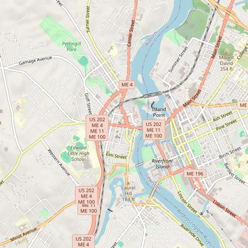 OpenStreetMap map of Androscoggin County Jail, ME