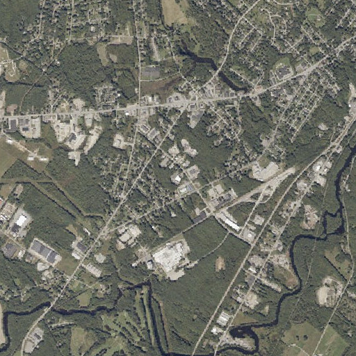 Aerial imagery of Auburn Post Office, ME