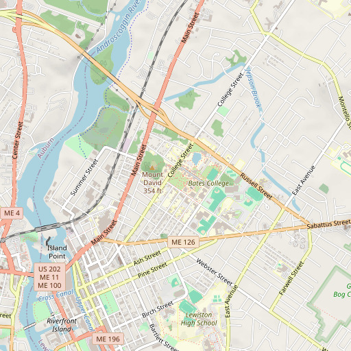 OpenStreetMap map of Bates Chapel, ME
