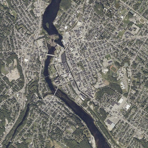 Aerial imagery of Bates Mill, ME