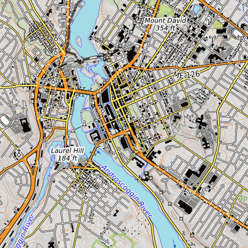 OpenTopoMap map of Bates Mill, ME