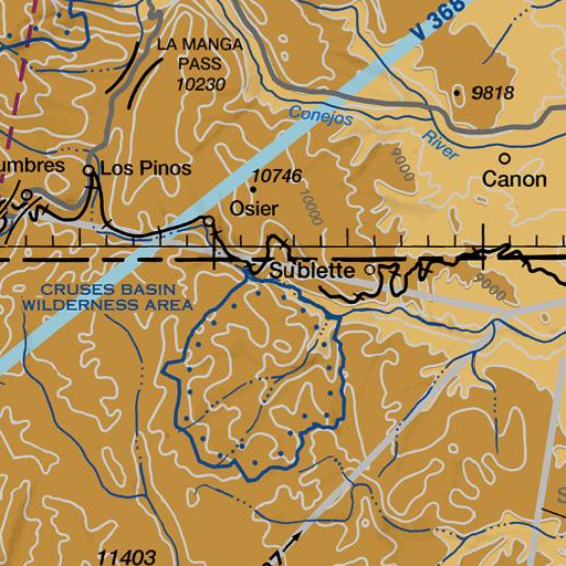 FAA VFR chart of Toltec Creek, NM