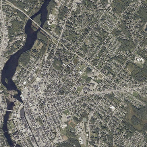 Aerial imagery of Coram Library, ME
