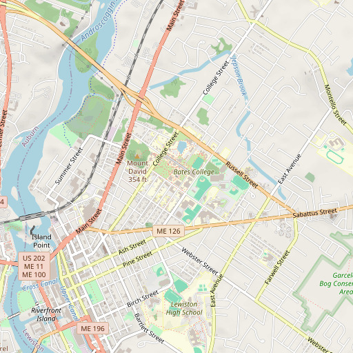 OpenStreetMap map of Coram Library, ME