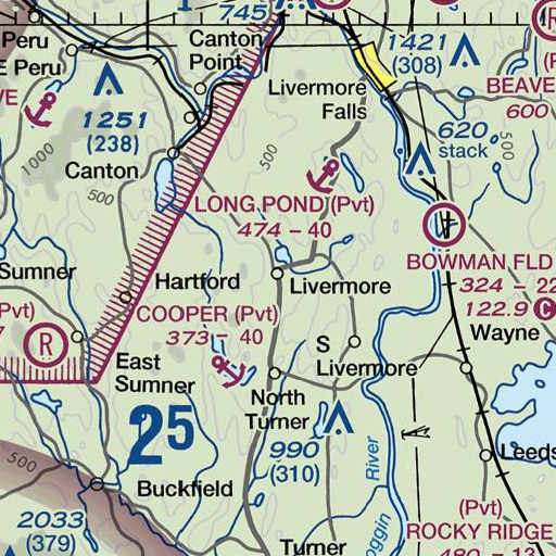FAA VFR chart of Elementary Learning Center, ME