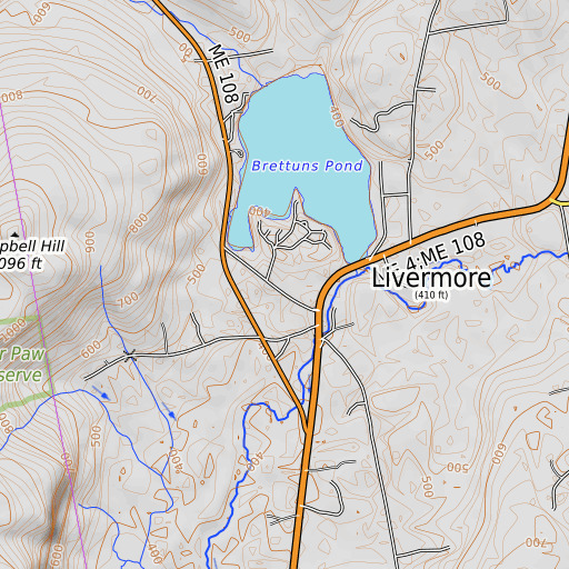 OpenTopoMap map of Elementary Learning Center, ME