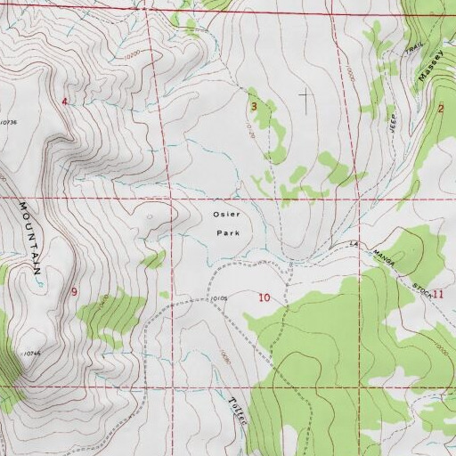 USGS 24K topo map of Osier Park, CO