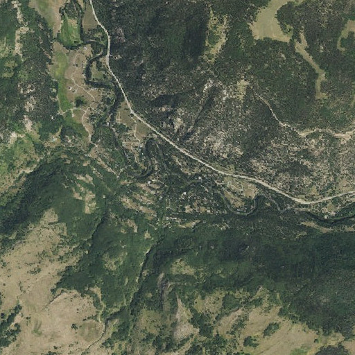 Aerial imagery of Bear Creek, CO
