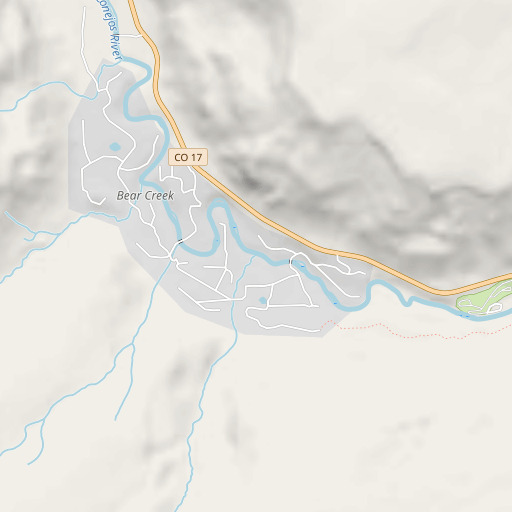 OpenStreetMap map of Bear Creek, CO