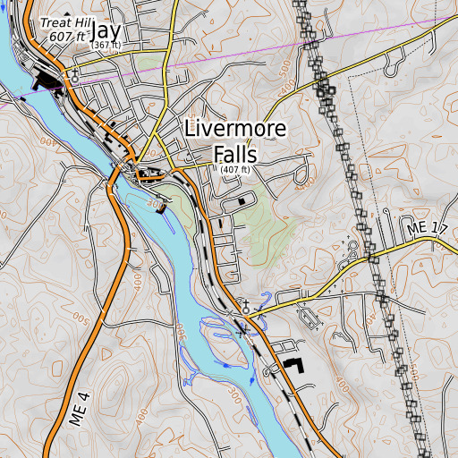 OpenTopoMap map of Intermediate Learning Center, ME
