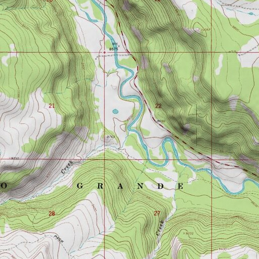 USGS 24K topo map of Sheep Creek, CO