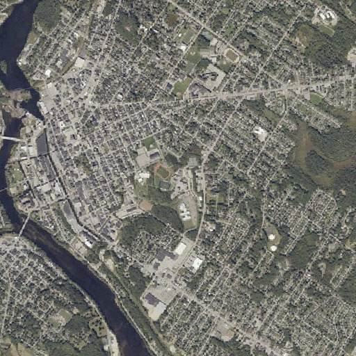Aerial imagery of Lewiston High School, ME