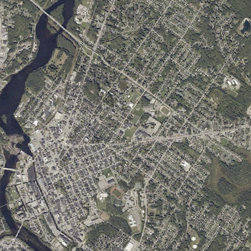 Aerial imagery of Lewiston Middle School, ME