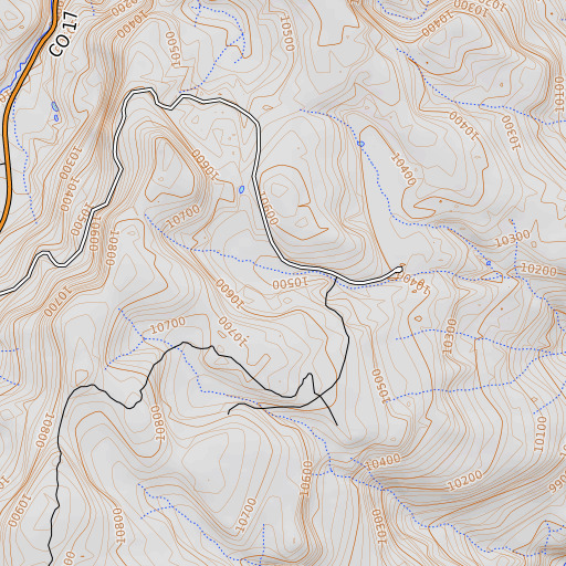 OpenTopoMap map of Spruce Hole, CO