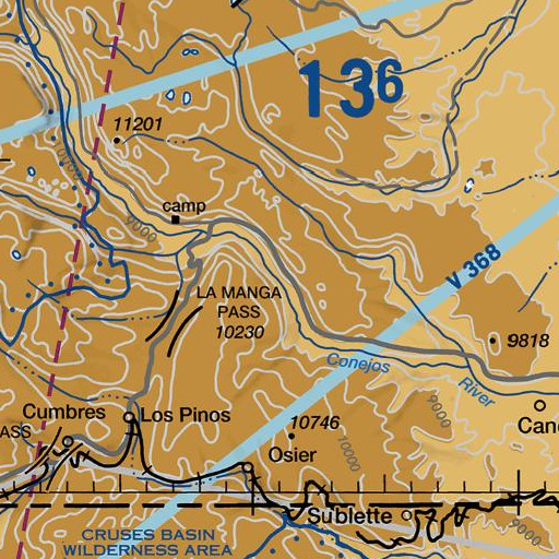 FAA VFR chart of Menkhaven Ranch, CO
