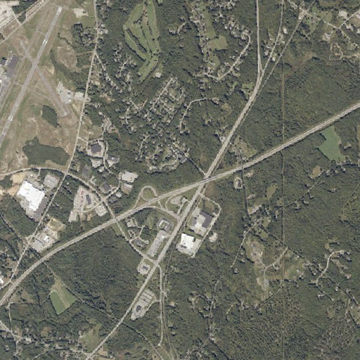 Aerial imagery of Mid-State College Library, ME