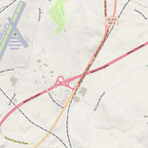 OpenStreetMap map of Mid-State College Library, ME