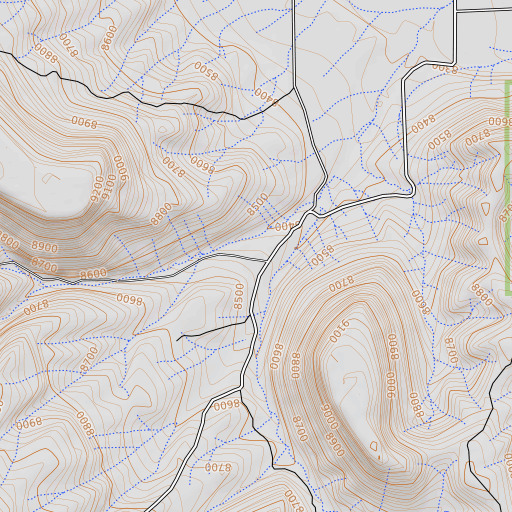 OpenTopoMap map of Big Corral, CO