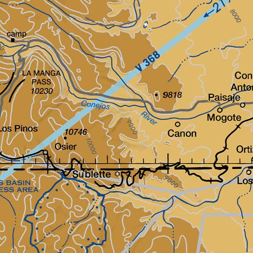FAA VFR chart of Cold Springs, CO