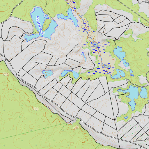 OpenTopoMap map of Spectacle Ponds, ME