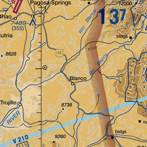 FAA VFR chart of Serviceberry Mountain, CO