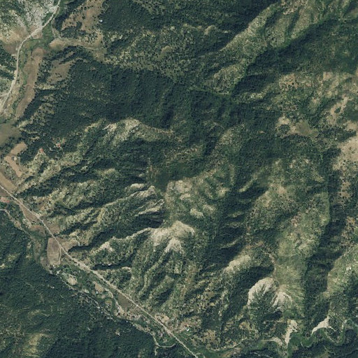 Aerial imagery of Serviceberry Mountain, CO