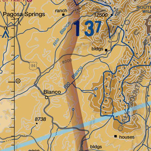 FAA VFR chart of Bear Mountain, CO