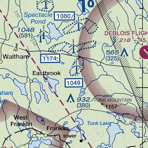 FAA VFR chart of Beech Knoll, ME