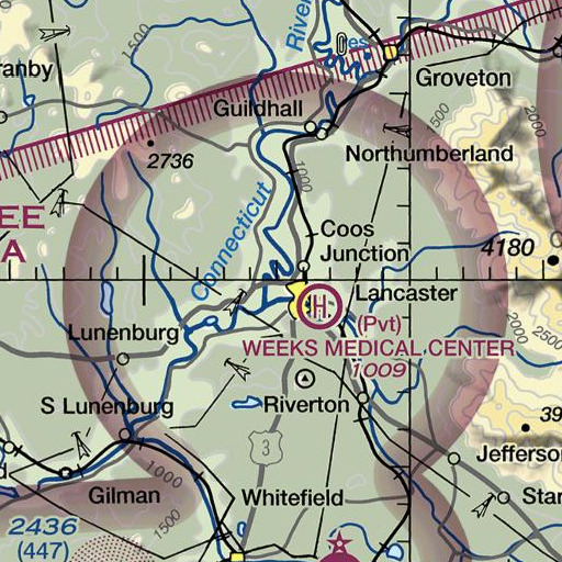 FAA VFR chart of Lancaster Elementary School, NH