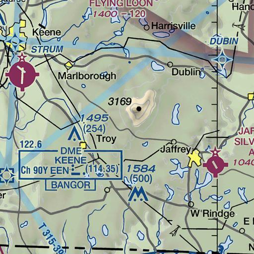 FAA VFR chart of Gay State Forest, NH