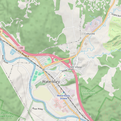 OpenStreetMap map of Interchange 10, VT
