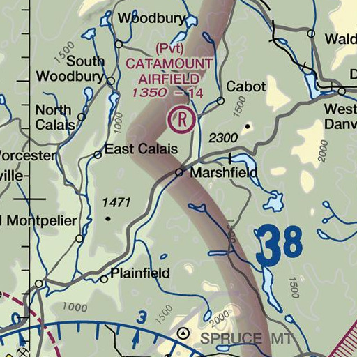 FAA VFR chart of Jaquith Public Library, VT