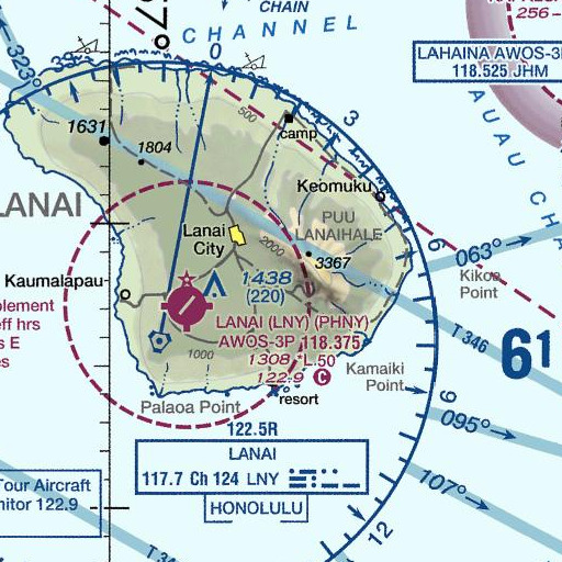 FAA VFR chart of Luahiwa, HI