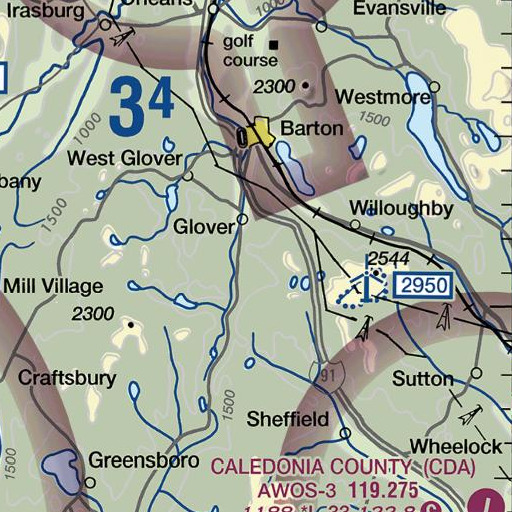 FAA VFR chart of Dexter Hill, VT