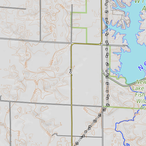 OpenTopoMap map of Abbott Cemetery, IL