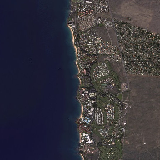 Aerial imagery of Ulua Beach, HI