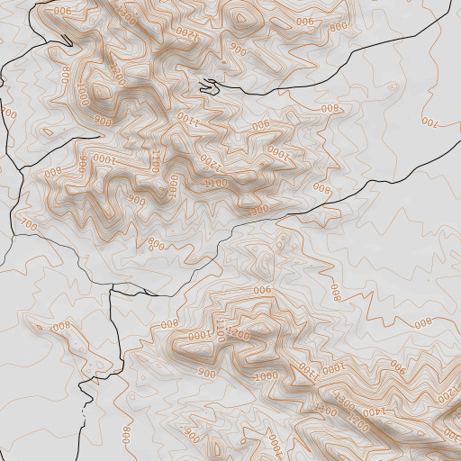 OpenTopoMap map of Boyer Gap, AZ