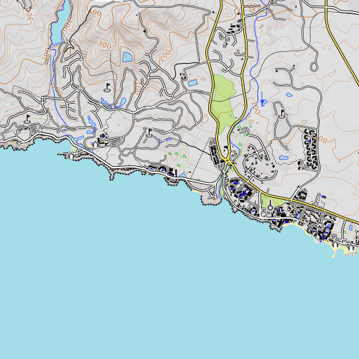 OpenTopoMap map of Hoai Beach, HI