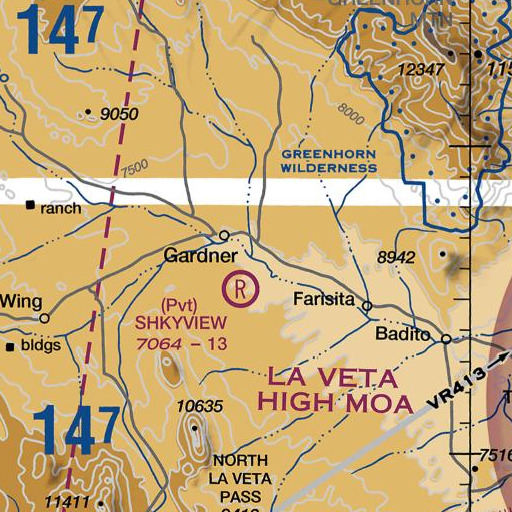 FAA VFR chart of Williams Creek, CO