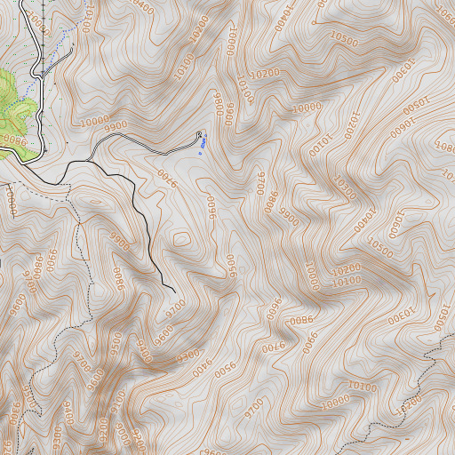 OpenTopoMap map of North Fork Bear Creek, CO