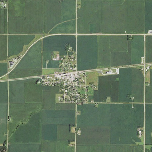 Aerial imagery of Wesley Public Library, IA