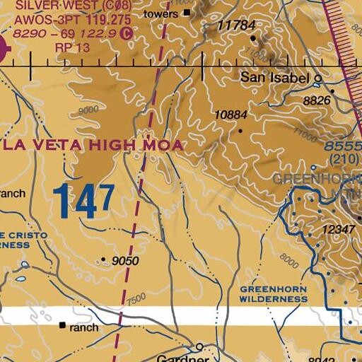 FAA VFR chart of Bear Creek, CO